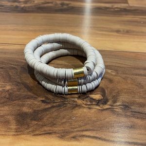 Espacio pop up shop set of 3 ivory signature bracelets